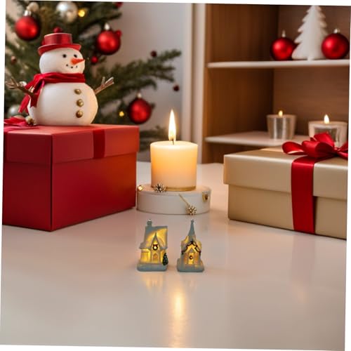 Decoración Navideña para Casa de Muñecas con Miniaturas de Resina y Adornos de Jardín 7