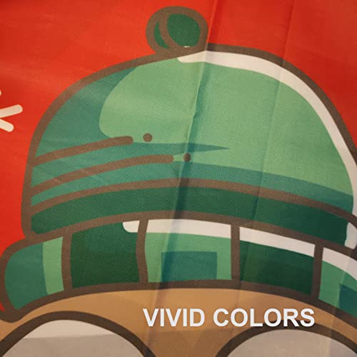 Christmas Flag 3X5 Ft For Outdoors, Double Printed Merry Christmas Flag With Brass Grommets, Cute Reindeer Xmas Flag Banner For Holiday Party Yard Garden Wall Decoration #TOP3