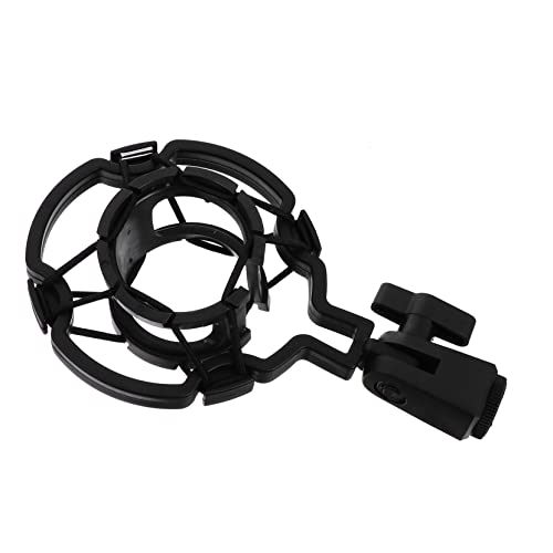 POPETPOP Soporte De Micrófono De Plástico Antivibración Montaje Ajustable Soporte De Suspensión Para Micrófono De Condensador Color Negro Fácil Instalación Diseño Duradero