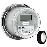 RV Digital Electric Meter,120V 2 Wire kWh Watt Power Meter with LCD Display,CL200 Energy Monitoring submeter for Residential Home Use,TA30 Current Measurement,Compatible with 4 Jaw Meter Sockets