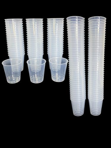 80 Plastic Shot Glasses Clear 30ml - Shot Cups| Shots Vodka Jelly Sample Tasting Desserts Weddings Birthdays Parties Christmas Stag Hen Reusable (80)