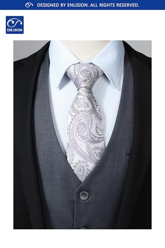 Image of Enlision Men's Suit Vest Business Formal Dress Waistcoat Solid Color Vest for Suit or Tuxedo