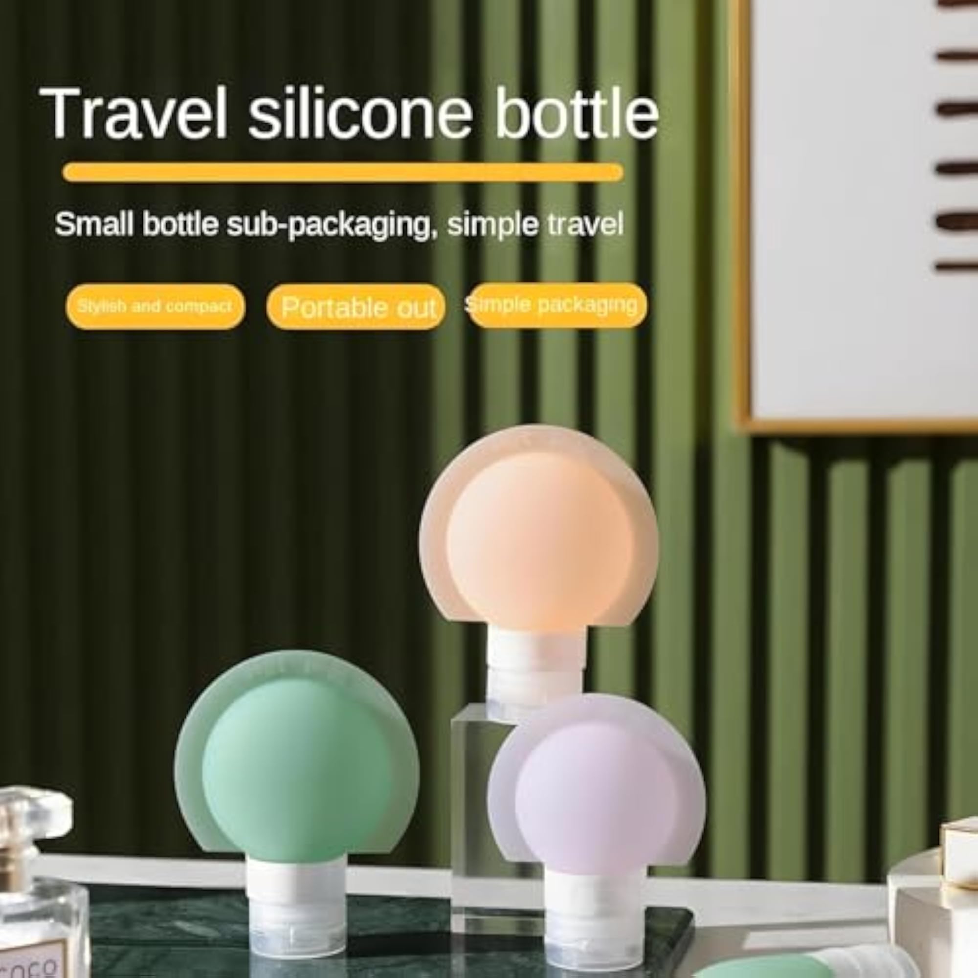 Pack of 3 Refillable Travel Bottles for Toiletries
