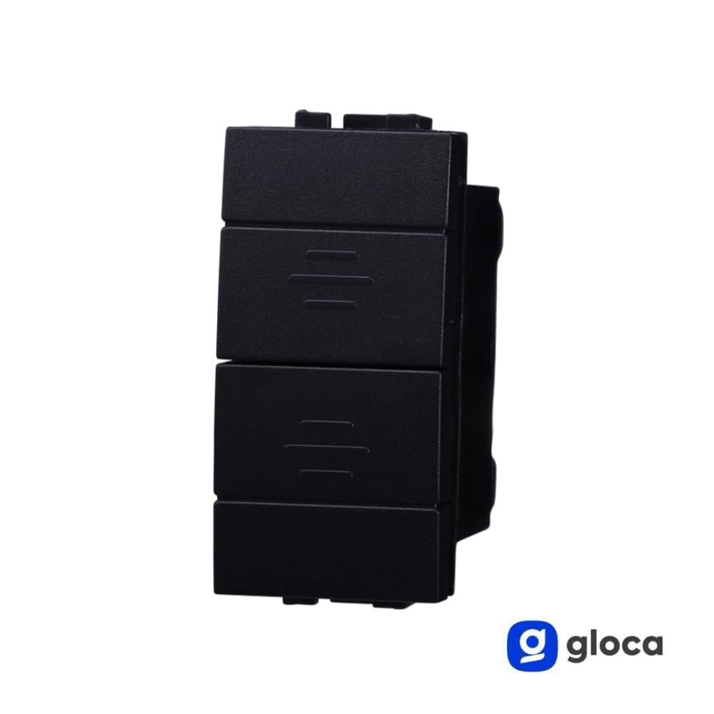 gloca Set 10 Pulsanti Doppi Saliscendi 1P+1P 10A 250V Compatibili Con Serie Living