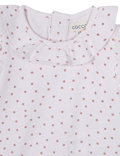 Pull à pois roses Gocco Grenouille pour bébé mixte en maille douce