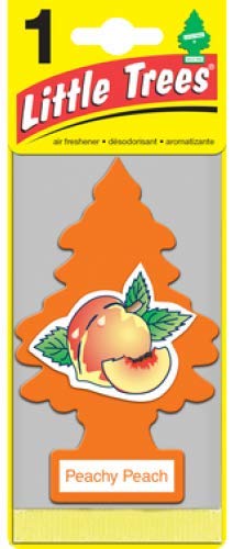Image of Little Trees Peachy Peach Air Freshener (Pack of 3) | Juicy Fruity Fragrance | Iconic Tree Hanging Design | For Car, Home, Wardrobe | Imported from USA