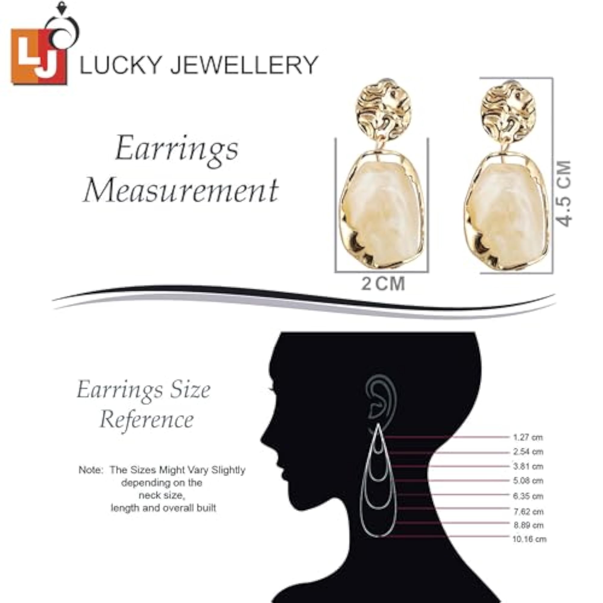18k Plated Stone Dangle Earrings For Women