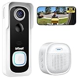 ieGeek Video Doorbell Wireless with Chime - 2K HD Doorbell Camera, Smart Home Security Door Bell Voice Message and Changer, Two-Way Audio, PIR Detection, Easy Installation, Night Vision