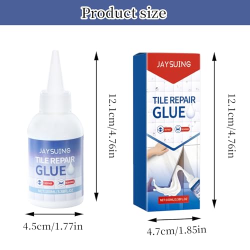 Naseom Fliesenreparaturkleber, Fliesenreparatur, Wandreparatur für Abfallen, Lockern und Knacken, Multifunktionaler Reparaturset, Fliesenreparatur für Fliesen, Wände, für Schäden in Bad, Küche