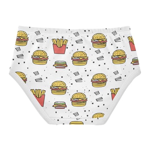 ZZKKO Burgers Fries Girls Underwear Toddler Panties for Girls Comfort Brief Size 2-8T2
