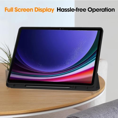 Image of ProElite Cover for Samsung Galaxy Tab S10 Lite 10.9 inch / Tab S9 FE 10.9 inch /Tab S10 FE /Tab S9 11 inch Cover, Soft Flexible Flip Case with S Pen Holder, Auto Sleep Wake, [Recoil Series] - Hot Pink