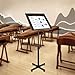 Lectern Podium Stand, Height Adjustable Laptop Table, Portable Presentation Standing Tilting Desktop with Edge Stopper for Classroom/Office & Church (Black)