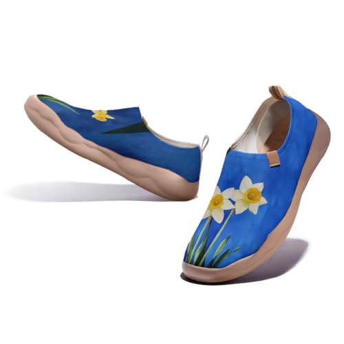 Women's Blossom Slip On Soft Shoes Colorful Comfortable Lightweight Art Travel Sneakers Casual Vibrant Floral Everyday Loafers2