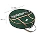 Wreath Storage Container - Canvas Bag with Clear Window and Handles Holds 48-Inch Artificial Wreath with Compartment for Ornaments by Elf Stor (Green)