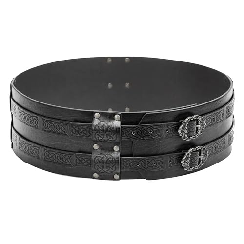Medieval Viking Embossed Armor Belt Renaissance Knight Corset Belt Waistband Halloween Cosplay Costume Props2