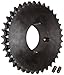 Martin Roller Chain Sprocket, Taper Bushed, Type B Hub, Double Strand, 12B Chain Size, For 2517 Bushing, 19.05mm Pitch, 22 Teeth, 63.5mm Max Bore Dia., 143.93mm OD, 107.95mm Hub Dia., 30.33mm Width
