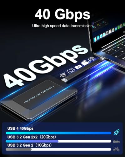 LINKJUN 2Pack Short USB4 Cable, Thunderbolt 4 Cable 40Gbps, 240W, 8K@60Hz, Compatible with Thunderbolt 4/3 Interface, USB C to USB C Cable Supports 8K Display - image 3