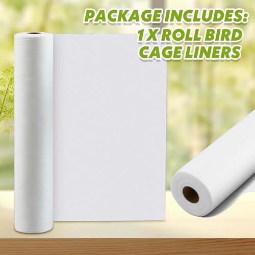 Drydiet Forro de gaiola de pássaro de 30,5 m x 55,8 cm, tapete de almofada descartável, pré-cortado,