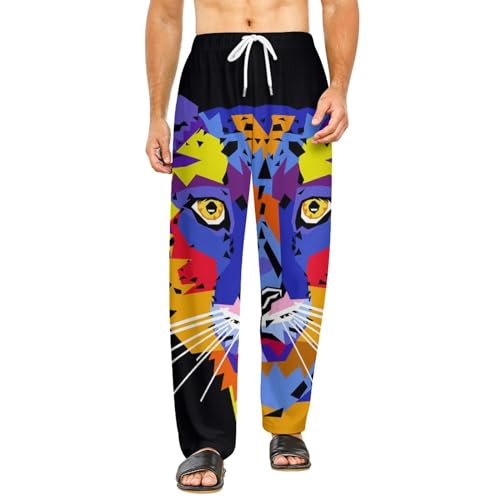 Vêtements de nuit léopard pantalon de détente femme long taille S confortable