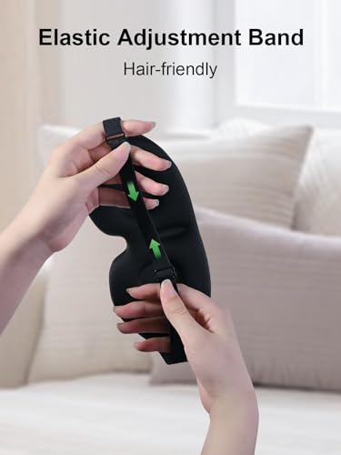 LC-dolida Sleep Eye Mask. Zero Eye Pressure 3D Sleeping Mask, 100% Light Blocking Patented Design Night Blindfold, Soft Eye Shade Cover for Travel, Black