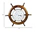 Nagina International Time's Wall Clock | Nautical Pirate's Ship Wheel | Premium Craft Gift (24 Inches)