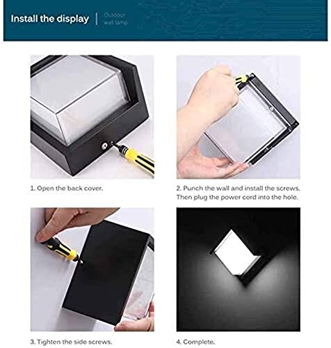 Lámpara de pared impermeable de aluminio moderna al aire libre para pasillos y salones 7