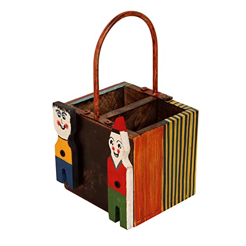Image of AAKRITI ART CREATIONS Hand Crafted Handcrafted Modern Desk Organiser | Handcrafted Home Decor | Milestone Birthday Gift | Office Gift | Housewarming GiftShowpiece