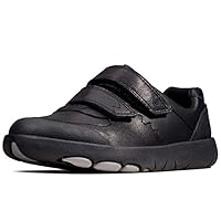 Clarks Rex Pace Toddler School Shoes 8 UK Child Black
