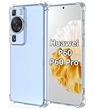 USTIYA Case for Huawei P60 Pro y Huawei P60 Clear TPU Four Corners Protective Cover Transparent Soft