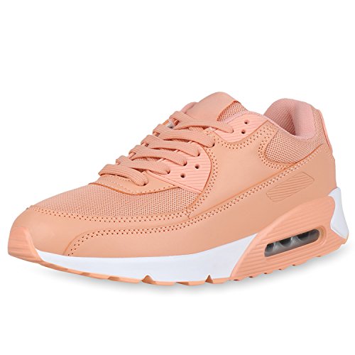 SCARPE VITA Damen Sportschuhe Laufschuhe Schnürer Sneaker Freizeit Schuhe 162526 Rosa White 38 Cover
