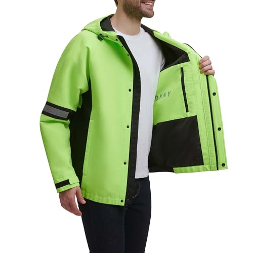 Image of DKNY mens Dkny Men's Taslan Performance Hoody With Reflective Detail