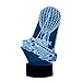 Balloon 3D Led Desk Lamp for Fortress Battleroyal Players Modelling Weapon Night Light USB Charge & Touch Button Kids Bedroom Lighting Gift for Home Decor (Black Balloon)