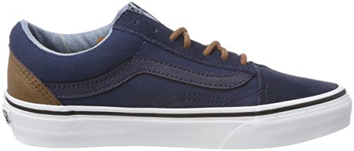 Vans Vans Unisex Adults' Old Skool Trainers, Blue ((C/Yellow) Dress Blues/Acid Denim Q6Z), 5.5 UK 38.5 EU