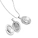 Chuvora 925 Sterling Silver Engraved Tree of Life Ancient Symbol Oval Shaped Locket Pendant Necklace, 18”