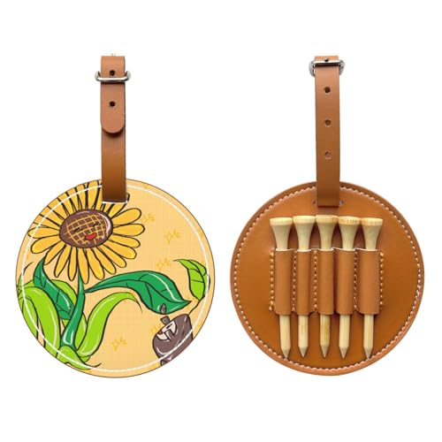 WXXWXD Bolsa de almacenamiento para camisetas de golf con estampado de semillas de girasol y girasoles, almacenamiento portátil, organiza fácilmente las camisetas