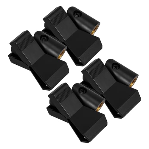 Kisangel Firm Metal Screw Mouth Clip Holder for Mic Versatile Mic Clip for Stands