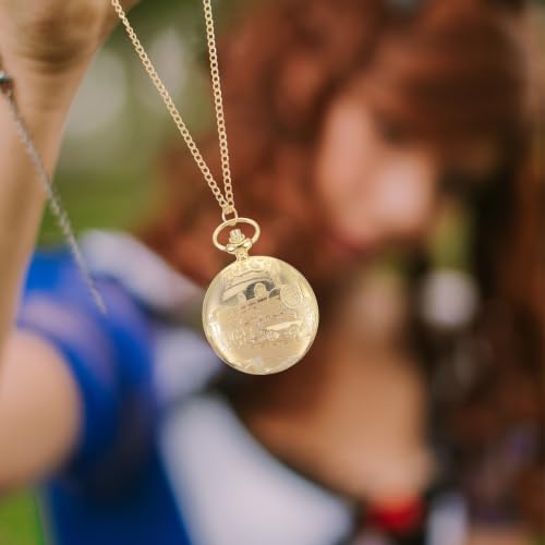 Image of Hemobllo Vintage Pocket Watch for Women Gold Antique Chest Watch with Chain Elegant Souvenir Timepiece Classic Mechanical Dainty Design