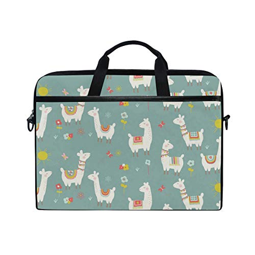 Funda para portátil de 13 a 14 pulgadas con diseño de llama y montañas alpina