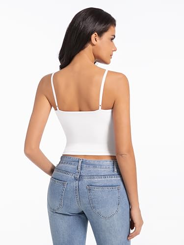 Camisole Tops for Women Sleeveless Adjustable Spaghetti Strap Tank Tops Y2K Basic Shirts3