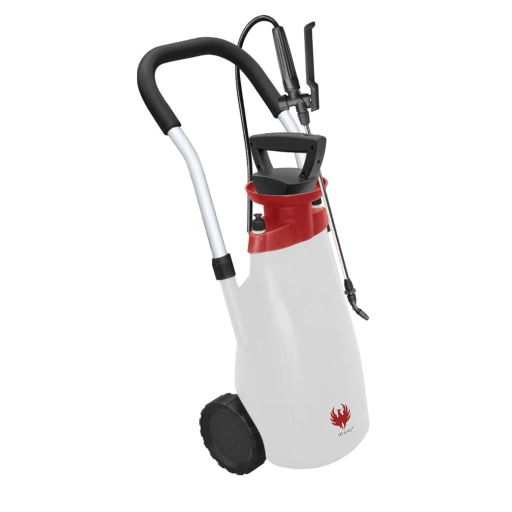 PHOENIX - Pulverisateur électrique de Jardin sur Roue Roller Sprayer, Pulverisateur Jardin avec Tuyau de 3m pour Une Pulvérisation sans Effort, pulvérisateur à Batterie, Autonome, Portable et Léger