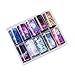 Produktbild wyxhkj 10 Rollen/Box Nagel Transferfolie Aufkleber Sternenhimmel Bunt Laser Nail Papier Sticker Stamping für Nail DIY (B)