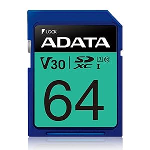 ADATA ASDX64GUI3V30S-R Speicherkarte 64 GB SDXC Klasse 10 UHS-I – Flash-Speicher (64 GB, SDXC, Klasse 10, UHS-I, 100 MB/s, schwarz, blau)