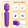 MANFLY Portable Travel Massage Tool, 10 Modes Rechargeable Waterproof Mini Body Massager (Violet) #2