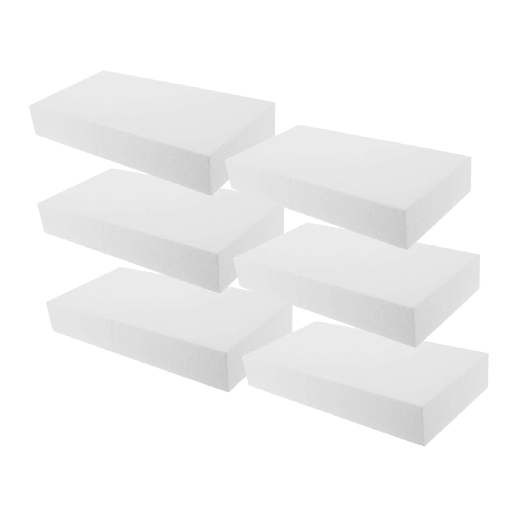 Cubes de mousse blanche HOMSFOU pour compositions florales et blocs artisanaux à empiler, 6 pièces
