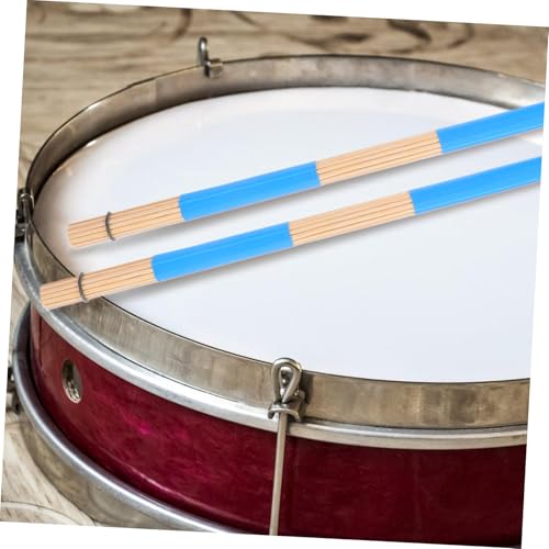 Baquetas de percusión de madera Totority 1 par, profesional, multi-varilla, para jazz y folk, accesorios para práctica miniatura 6
