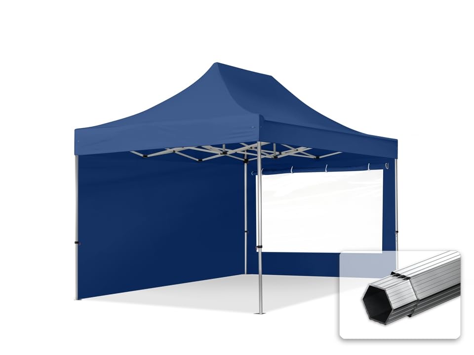 3x3m gazebo pieghevole PES 800 con laterali (finestre panoramiche