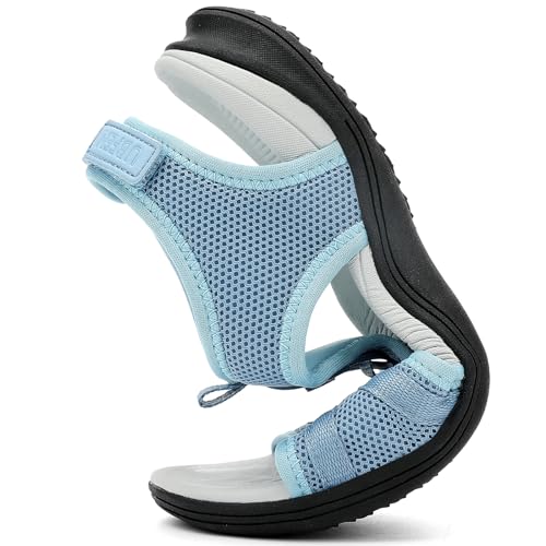 Image of UBFEN Womens Hiking Sandals Comfortable Walking Sandals Summer Sport Breathable Arch Support