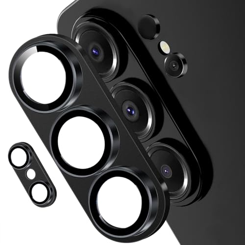 TZGZT Camera Lens Protector for Samsung Galaxy S26 Ultra Military Grade Shatterproof Protection Aluminum Alloy Material Phone Case Friendly 9H Screen Protector Tempered Glass Accessories Black