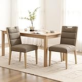 BASE STABLE: Cette chaise de salle à manger est dotée de pieds en bois de haute qualité, offrant un soutien stable et empêchant tout glissement latéral, tout en étant durable. De plus, elle est équipée de embouts réglables qui assurent l'équilibre du siège sur n'importe quel type de sol.