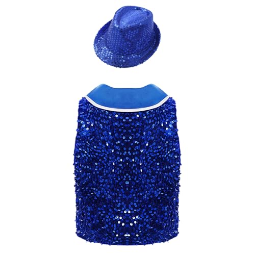 Loyan Unisex Girls Boys Hip Hop Jazz Modern Dance Vest Stage Show Party Waistcoat Shiny Performance Tops3